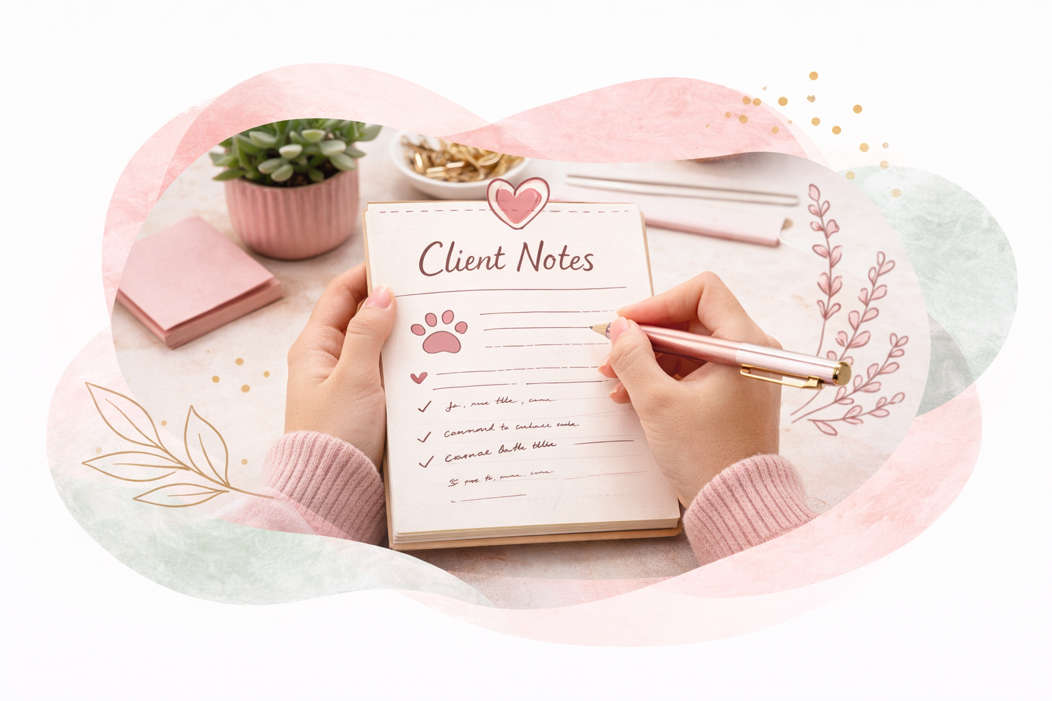 Client profile with notes and preferences saved