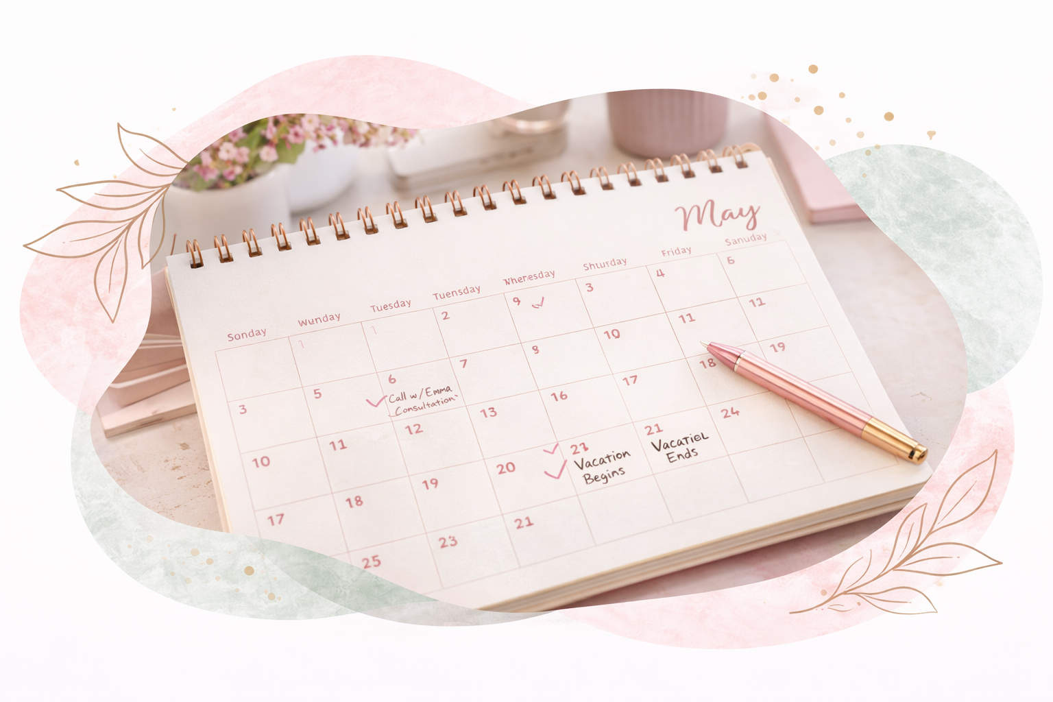 Weekly schedule view laid out clearly